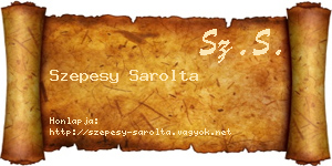 Szepesy Sarolta névjegykártya