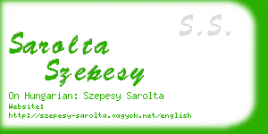 sarolta szepesy business card